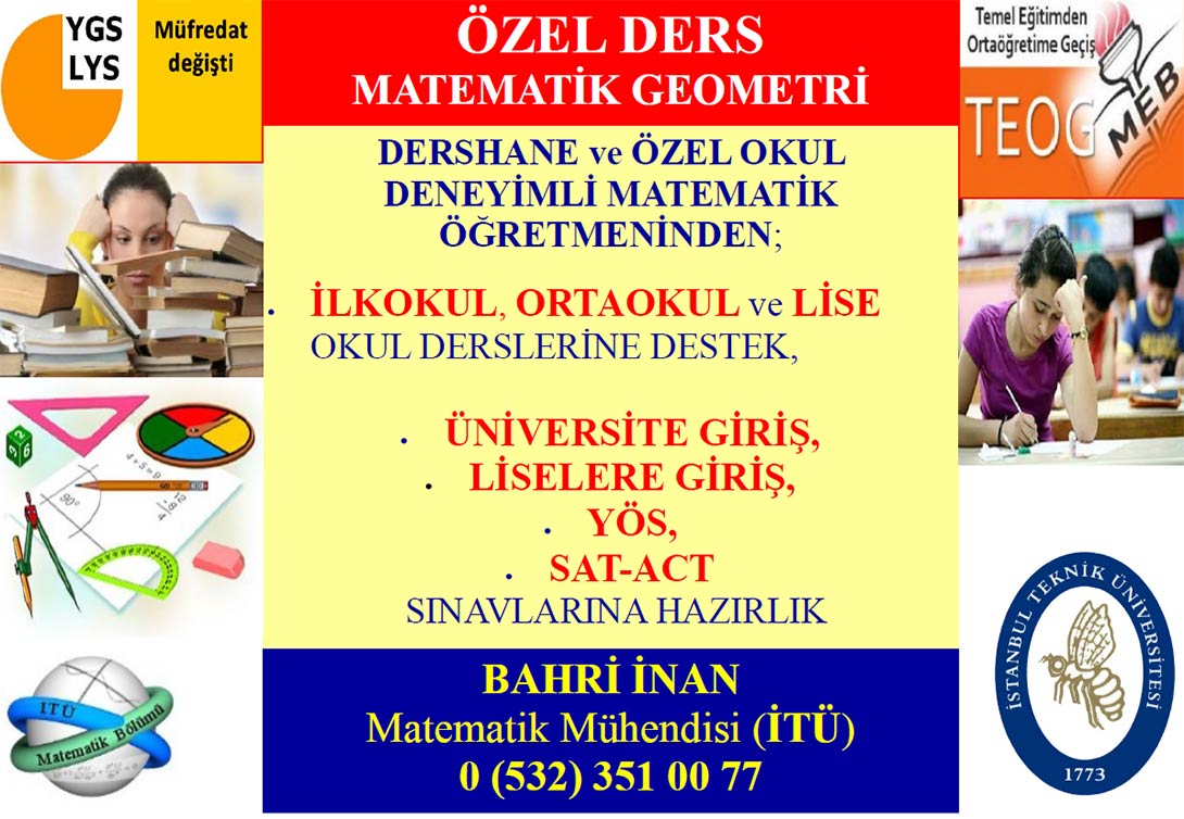 Özel Matematik Geometri Dersleri Hocası : Bahri İnan